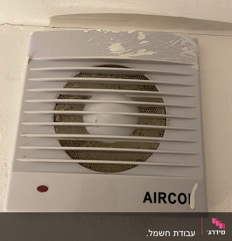 מאוורר קיר עם סורגי פלסטיק ולוגו AIRCO
